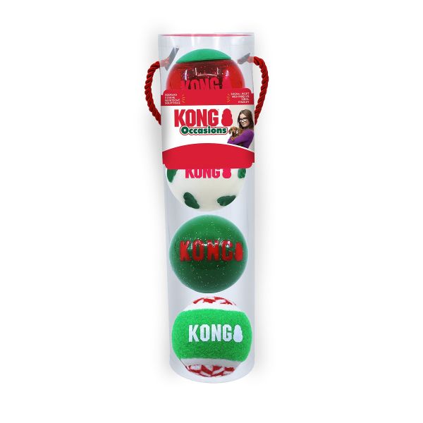 KONG Occasions Balls 4p Flerfarget M JUL