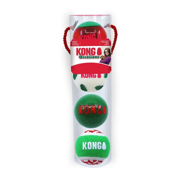 KONG Occasions Balls 4p Flerfarget M JUL