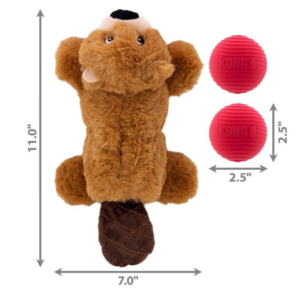 KONG Cozie Pocketz Beaver Flerfarget 33cm