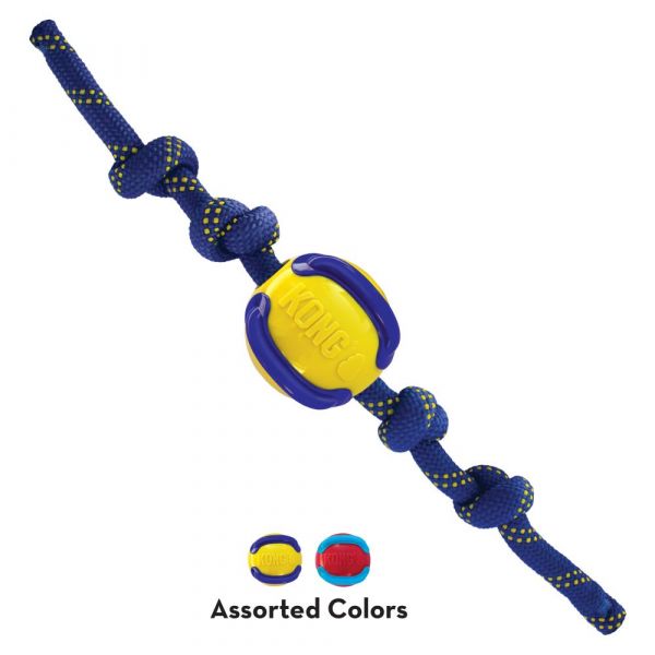 KONG Leke Jaxx Brights Ball rope Mix M 33cm