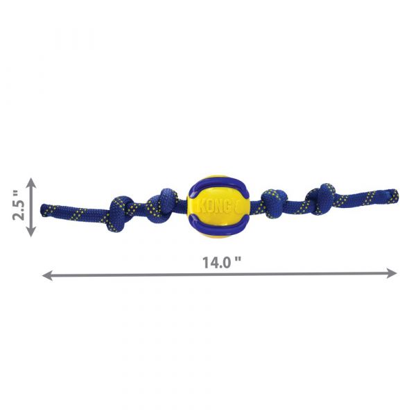 KONG Leke Jaxx Brights Ball rope Mix M 33cm